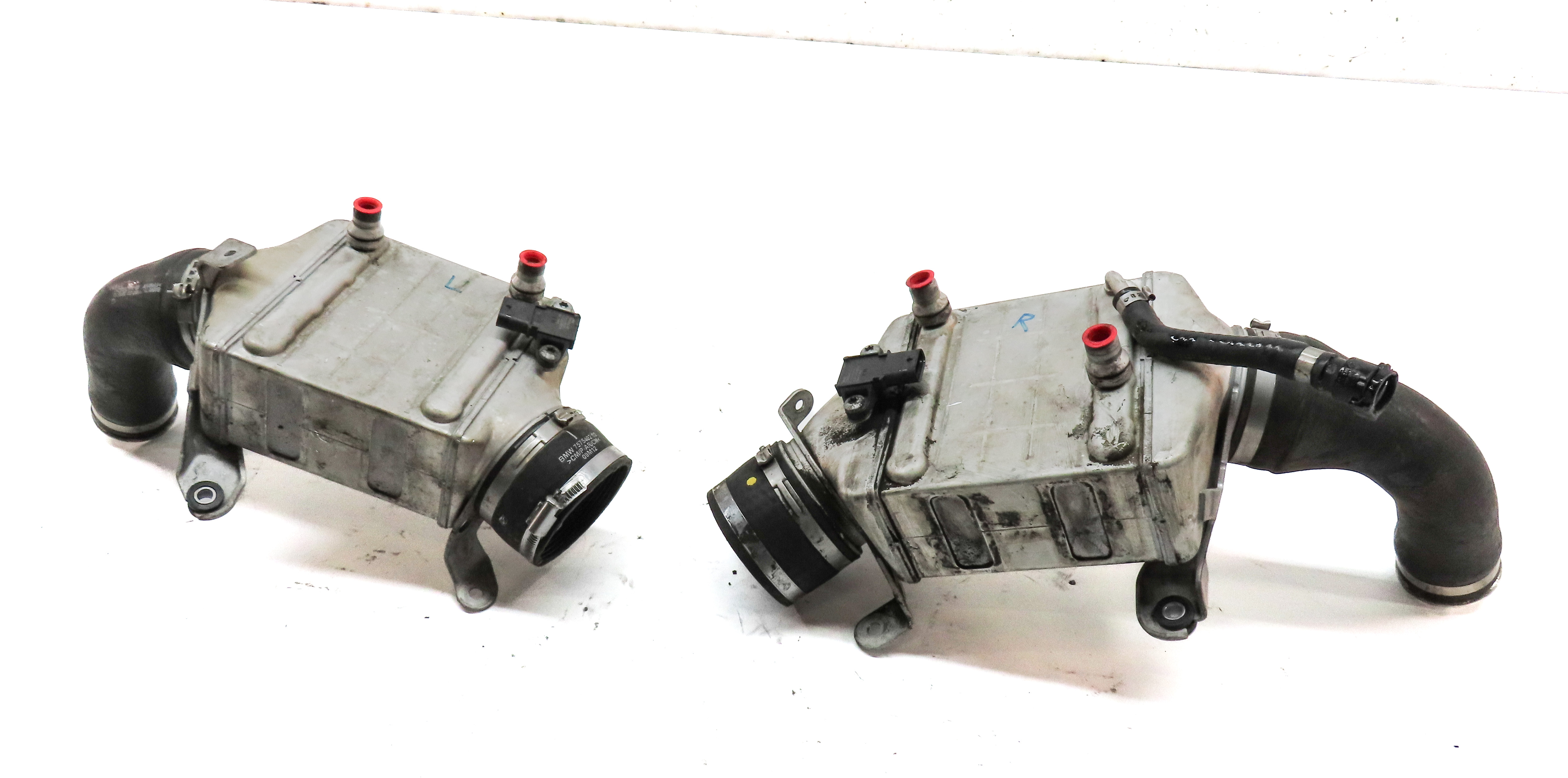 2009-2018 550i 650i 750i X5 X6 (F01 F10 E70 E71) 4.4L TWIN TURBO INTERCOOLER SET — exact item pictured
